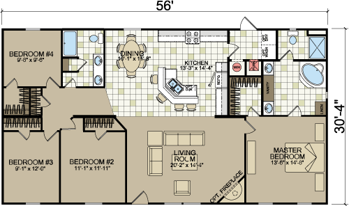 x-305 champion manufactured homes floor plan