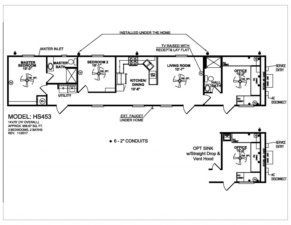 Floor Plan for Workforce Housing- Oilfield Housing Units