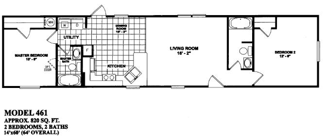 14x40 mobile home floor plans
