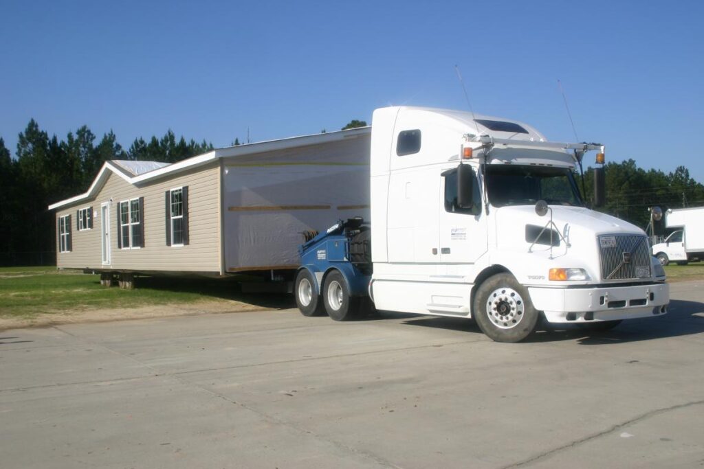 Modular Manufactured Home Transport Relevel Setup Retrofit base pads construction