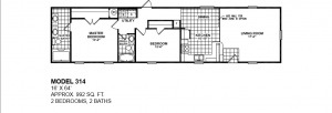 oak creek floor plans san antonio manufactured homes model-314-16x64-2bedroom-2bath-oak-creek-mobile-home