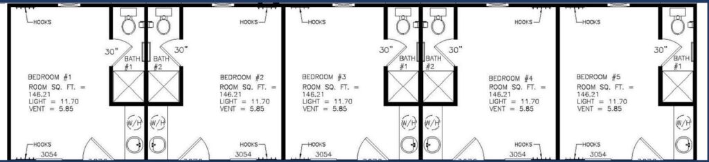 5Bedroom 5 Bath Mancamp House Floor Plan