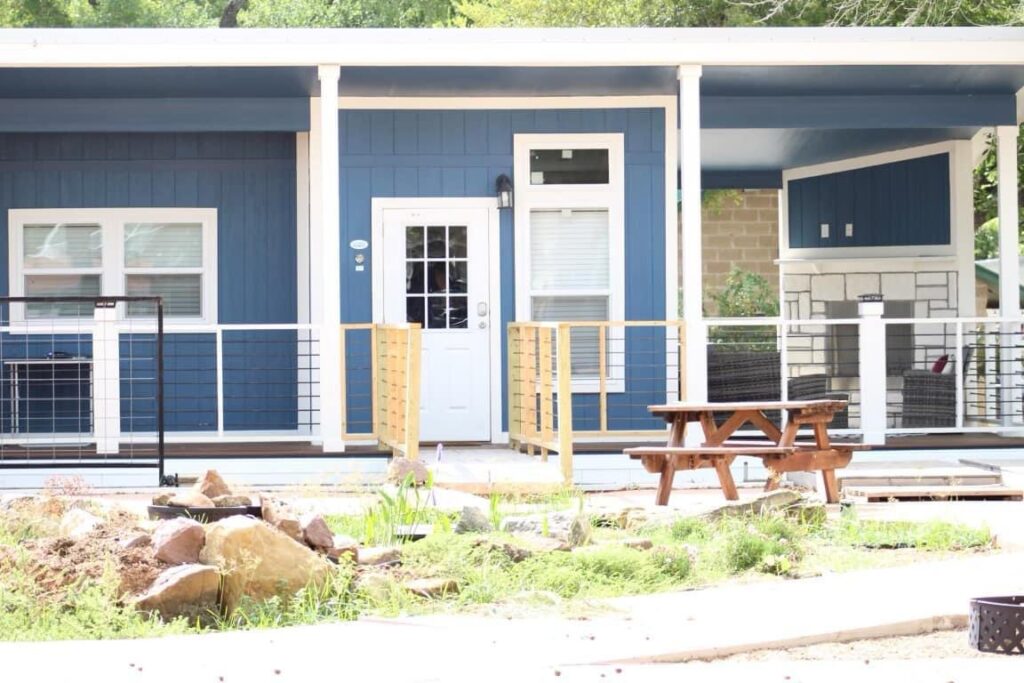 Tiny Home is move-in ready, location in San Marcos,Tx at rental lot. Been using it as a Bed and Breakfast for overnight rental income. For sale now $99,000 As-is. If the home stays in the lot there is a $750/Mo lot rent in the park. We offer financing. Move in to a Tiny Home immediately. Call 210-887-2760 for more information on this home and other Tiny homes for sale.